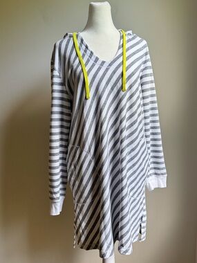 DKNY Women’s Hoodie Striped Size Medium